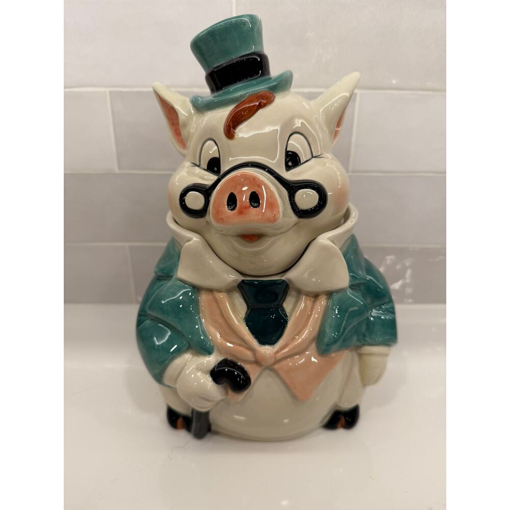 Cookie Jar Department 56 Pig Tuxedo‎ Percival Cartoon